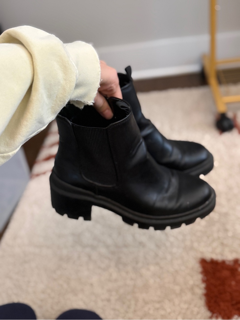 Target Black Lug Sole Chelsea Ankle Boots